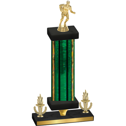 Premium Single Green Glacier Victory Rugby Trophy