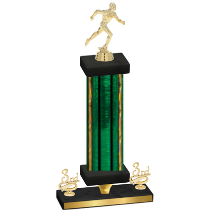 Premium Single Green Glacier Third Place Running Trophy