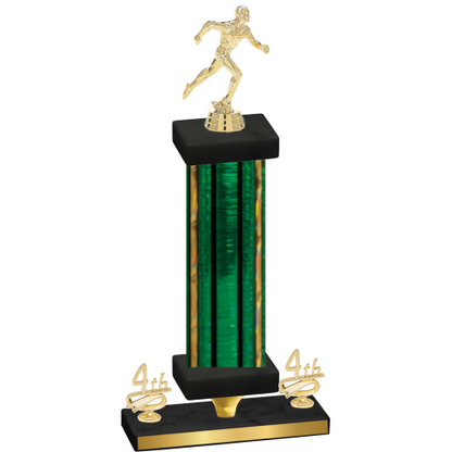 Premium Single Green Glacier Fourth Place Running Trophy