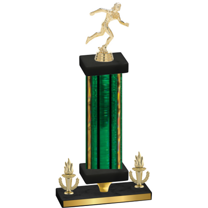 Premium Single Green Glacier Victory Running Trophy