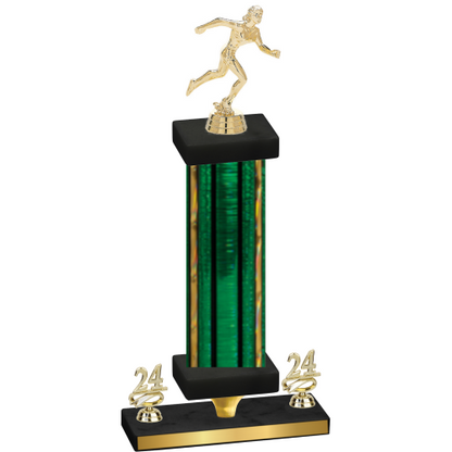 Premium Single Green Glacier Year Running Trophy