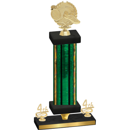 Premium Single Green Glacier Fourth Place Running Trophy