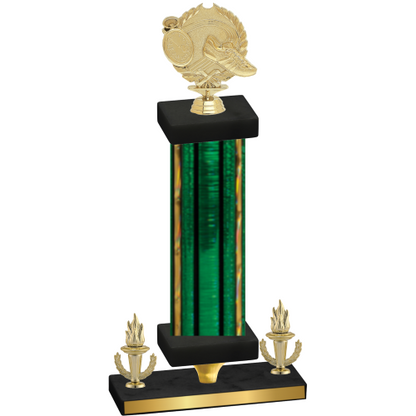 Premium Single Green Glacier Victory Running Trophy