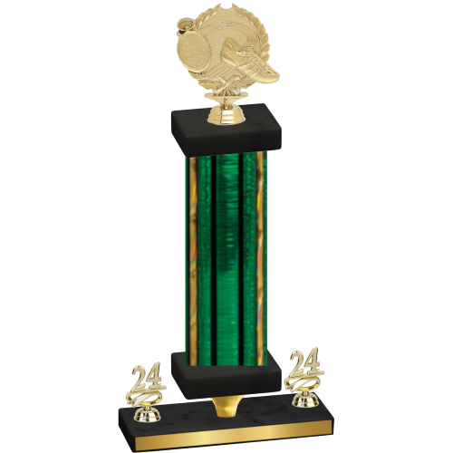 Premium Single Green Glacier Year Running Trophy