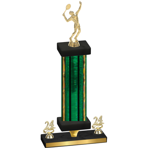 Premium Single Green Glacier Year Tennis Trophy
