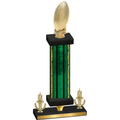 Premium Single Green Glacier Victory Football Trophy