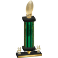 Premium Single Green Glacier Year Football Trophy