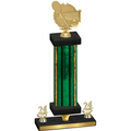 Premium Single Green Glacier Year Tennis Trophy