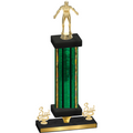 Premium Single Green Glacier Third Place Wrestling Trophy