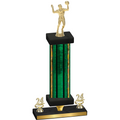 Premium Single Green Glacier Year Volleyball Trophy