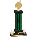Premium Single Green Glacier Fourth Place Volleyball Trophy