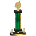 Premium Single Green Glacier Year Volleyball Trophy