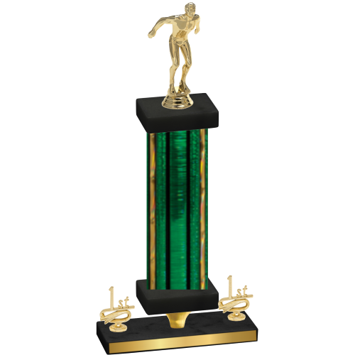 Premium Single Green Glacier First Place Swimming Trophy