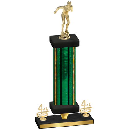 Premium Single Green Glacier Fourth Place Swimming Trophy