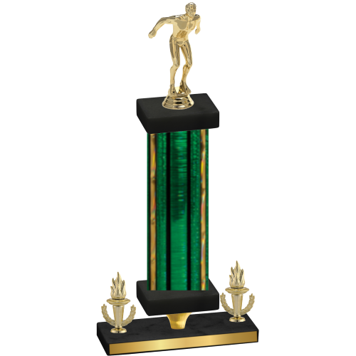 Premium Single Green Glacier Victory Swimming Trophy