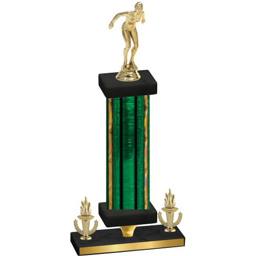 Premium Single Green Glacier Victory Tennis Trophy