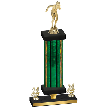 Premium Single Green Glacier Year Tennis Trophy