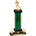 Premium Single Green Glacier Second Place Football Trophy
