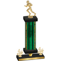 Premium Single Green Glacier Fourth Place Football Trophy