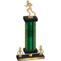 Premium Single Green Glacier Victory Football Trophy