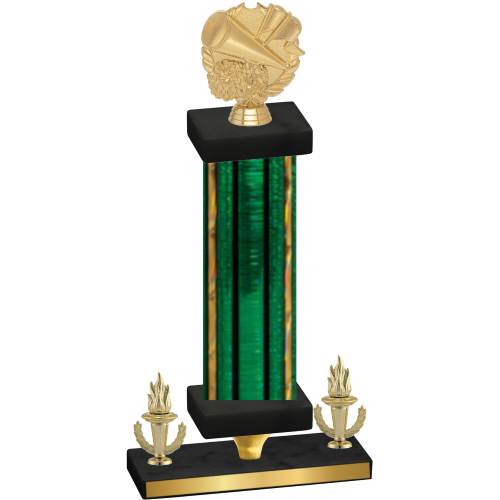 Premium Single Green Glacier Victory Cheerleading Trophy