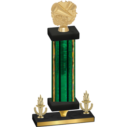 Premium Single Green Glacier Victory Cheerleading Trophy