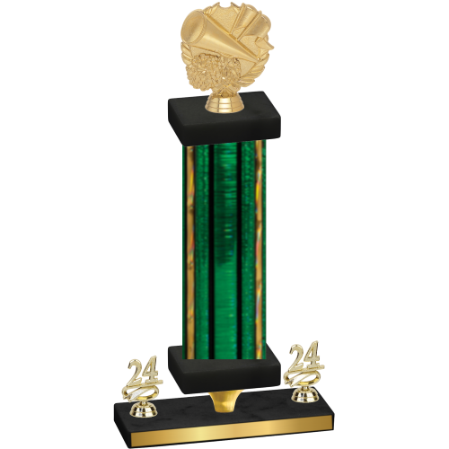 Premium Single Green Glacier Year Cheerleading Trophy