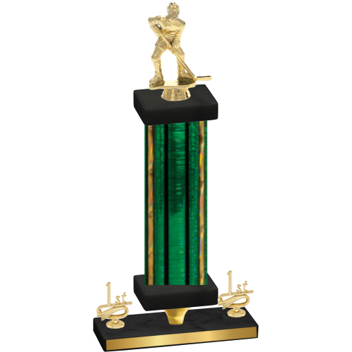 Premium Single Green Glacier First Place Hockey Trophy