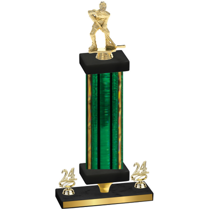 Premium Single Green Glacier Year Hockey Trophy