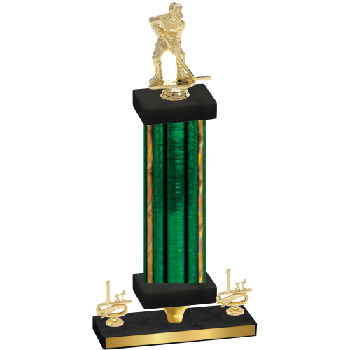 Premium Single Green Glacier First Place Hockey Trophy
