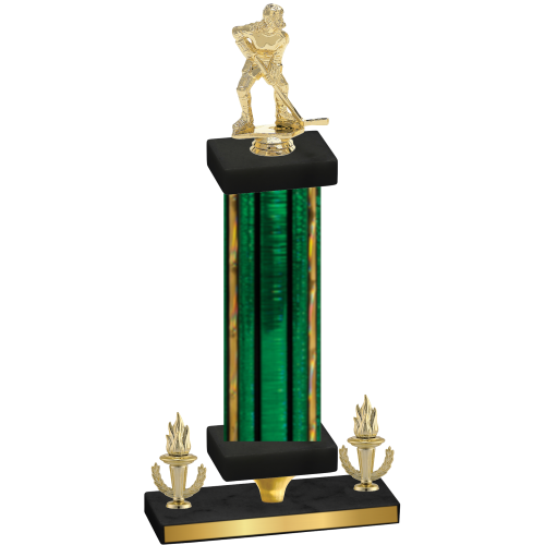 Premium Single Green Glacier Victory Hockey Trophy