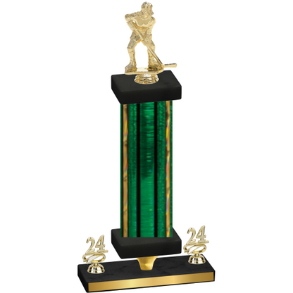 Premium Single Green Glacier Year Hockey Trophy