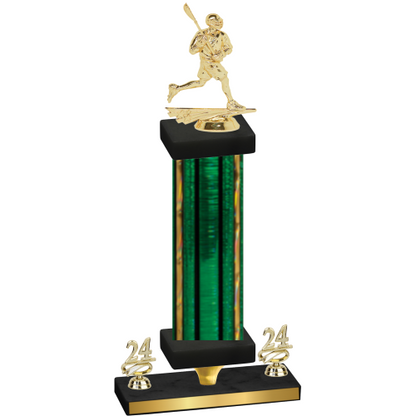Premium Single Green Glacier Year Lacrosse Trophy