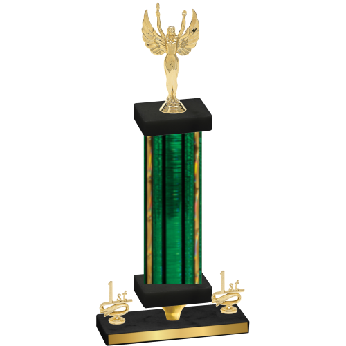 Premium Single Green Glacier First Place Victory Trophy
