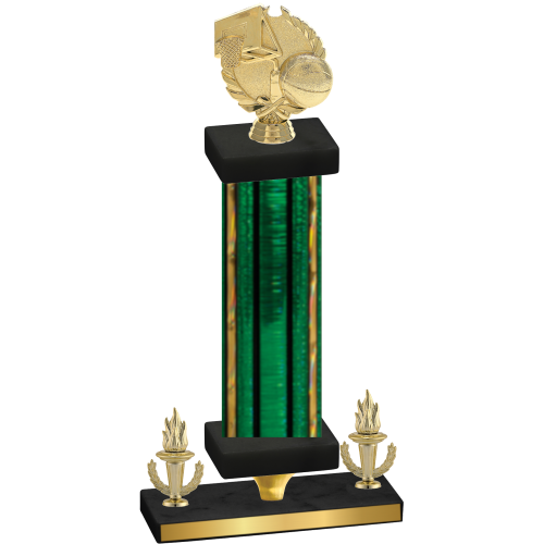 Premium Single Green Glacier Victory Basketball Trophy