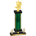 Premium Single Green Glacier Year Pickleball Trophy