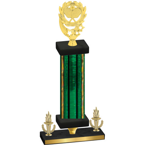 Premium Single Green Glacier Victory Pickleball Trophy