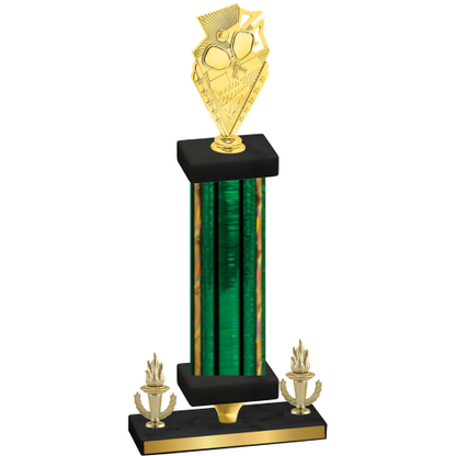 Premium Single Green Glacier Victory Pickleball Trophy
