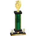 Premium Single Green Glacier Year Pickleball Trophy