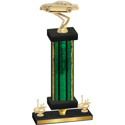 Premium Single Green Glacier First Place Cars Trophy
