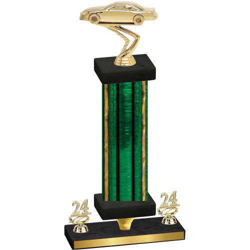 Premium Single Green Glacier Year Cars Trophy