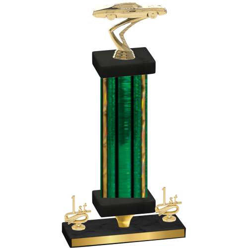 Premium Single Green Glacier First Place Cars Trophy