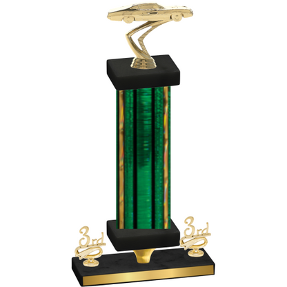 Premium Single Green Glacier Third Place Cars Trophy