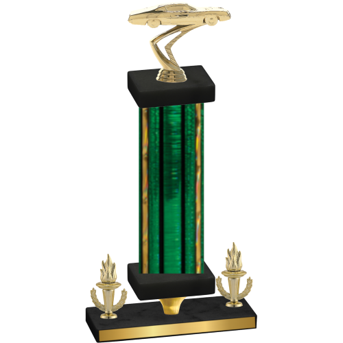 Premium Single Green Glacier Victory Cars Trophy