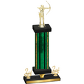 Premium Single Green Glacier Second Place Archery Trophy