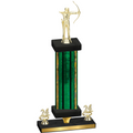 Premium Single Green Glacier Year Archery Trophy