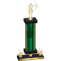 Premium Single Green Glacier First Place Archery Trophy