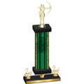 Premium Single Green Glacier Second Place Archery Trophy