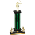 Premium Single Green Glacier Victory Archery Trophy