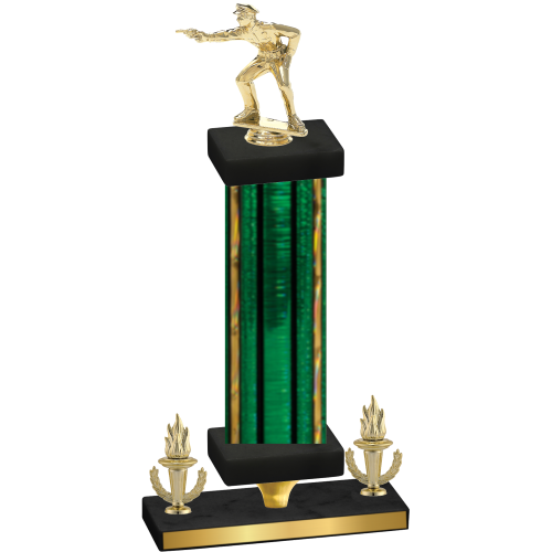 Premium Single Green Glacier Victory Shooter Trophy